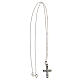 925 sterling silver cross pendant necklace with white zircons s3