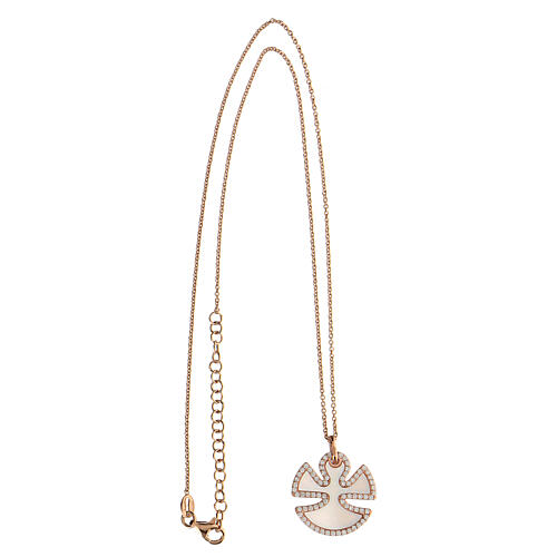 Angel necklace 925 silver mother of pearl cubic zirconia 3