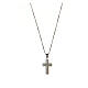 Necklace with Latin cross, 925 silver and white zircons s2