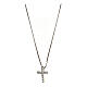 Necklace with cross pendant, 925 silver and white zircons s1