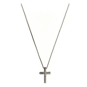 925 silver cross necklace with zircons 