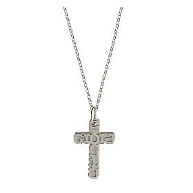Double cross pendant "E Gioia Sia", 925 silver