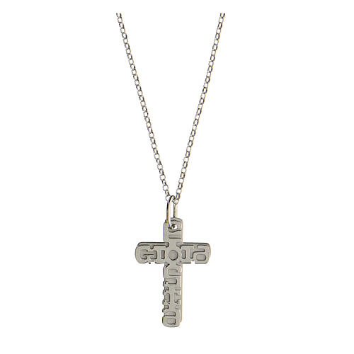 Double cross pendant "E Gioia Sia", 925 silver 1