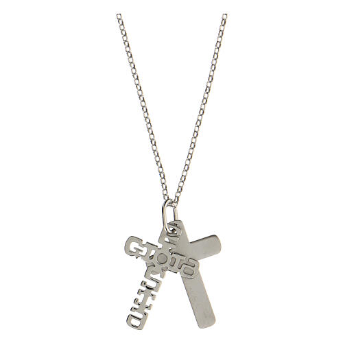 Pendentif E Gioia Sia double croix argent 925 2