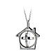 Necklace pendant My Home is the World in 925 silver s3