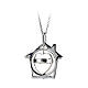 Necklace pendant My Home is the World in 925 silver s4