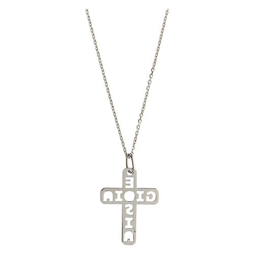 Cross pendant E Gioia Sia 925 silver, large 2