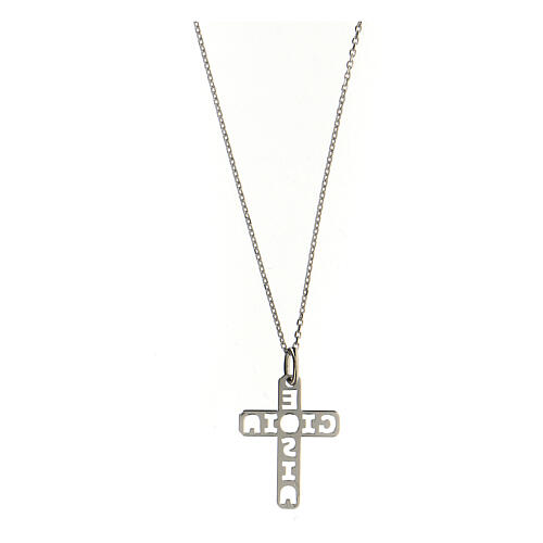 Cross necklace pendant E Gioia Sia in 925 silver 2