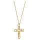 Golden cross necklace pendant E Gioia Sia 925 silver, big s2