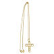 Golden cross necklace pendant E Gioia Sia 925 silver, big s3