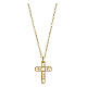 Golden cross necklace pendant E Gioia Sia 925 silver s1
