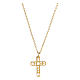 Golden cross necklace pendant E Gioia Sia 925 silver s2
