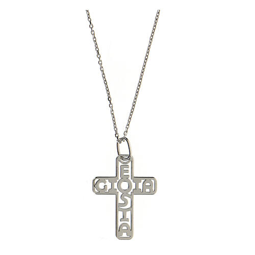 Big cross E Gioia Sia with cut-out background, 925 silver 1