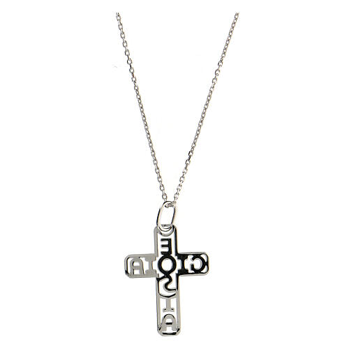 Big cross E Gioia Sia with cut-out background, 925 silver 2