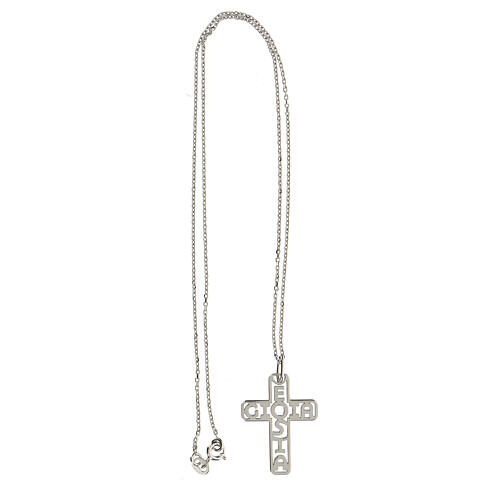 Big cross E Gioia Sia with cut-out background, 925 silver 3
