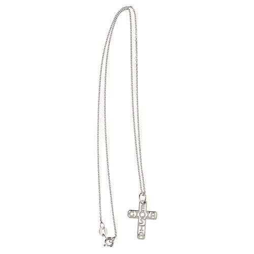 Cross pendant with openwork bottom E Gioia Sia 925 silver 3