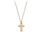 Small cross E Gioia Sia, cut-out background, gold plated 925 silver s1