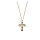Small cross E Gioia Sia, cut-out background, gold plated 925 silver s2