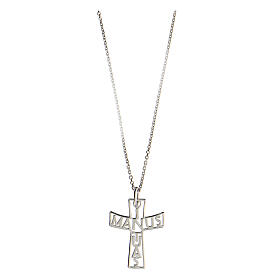 Cross pendant In Manus Tuas (Into your hands) in 925 silver