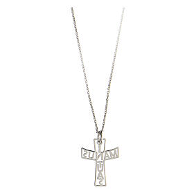 Cross pendant In Manus Tuas (Into your hands) in 925 silver