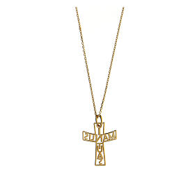 Croce argento dorato 925 In Manus Tuas