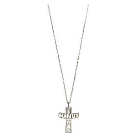 Croce argento 925 traforata In Manus Tuas