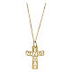Big cross pendant, In Manus Tuas cut-out, gold plated 925 silver s1