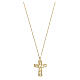 Big cross pendant, In Manus Tuas cut-out, gold plated 925 silver s2