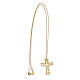 Big cross pendant, In Manus Tuas cut-out, gold plated 925 silver s3