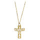 Golden 925 silver cross pendant In Manus Tuas s1