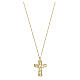 Golden 925 silver cross pendant In Manus Tuas s2