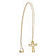 Golden 925 silver cross pendant In Manus Tuas s3