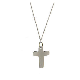 Big cross pendant, In Manus Tuas engraving, 925 silver