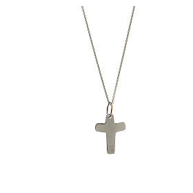 Small cross pendant, In Manus Tuas engraving, 925 silver