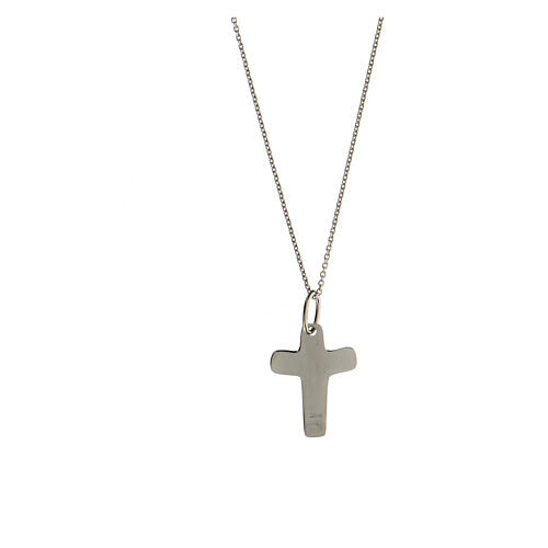 Small cross pendant, In Manus Tuas engraving, 925 silver 2