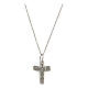 Small cross pendant, In Manus Tuas engraving, 925 silver s1