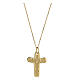 Big cross pendant, In Manus Tuas engraving, gold plated 925 silver s1