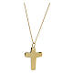 Big cross pendant, In Manus Tuas engraving, gold plated 925 silver s2