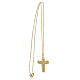 Big cross pendant, In Manus Tuas engraving, gold plated 925 silver s3