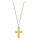 Small cross pendant, In Manus Tuas engraving, gold plated 925 silver s1