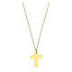 Small cross pendant, In Manus Tuas engraving, gold plated 925 silver s2
