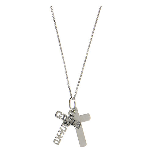 Pendant Joy May Be (E Gioia Sia) double cross 925 silver 2