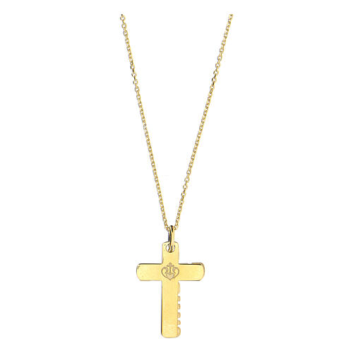 Double cross pendant E Gioia Sia, gold plated 925 silver 3