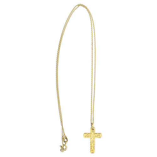 Double cross pendant E Gioia Sia, gold plated 925 silver 5