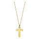 Double cross pendant E Gioia Sia, gold plated 925 silver s1