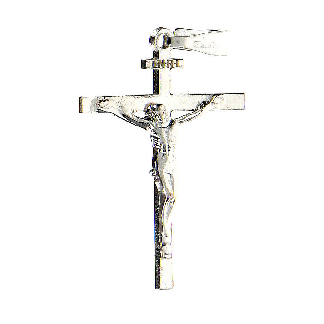 Colgante De Cruz En Plata Mate-brillo 23302/04 | MX