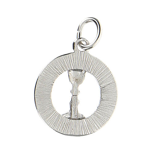 Pendant, chalice with Host, 925 silver and white strass 2