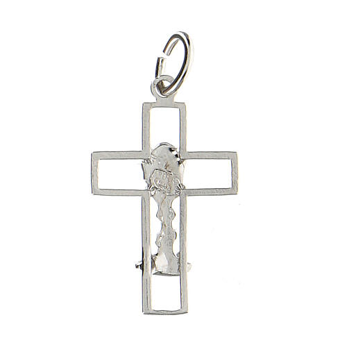 Cut-out Latin cross with chalice, 925 silver 2