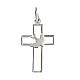Cut-out Latin cross with dove, 925 silver s1
