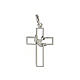 Pendente croce traforata sottile colomba argento 925 s2